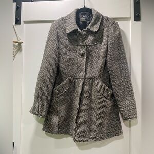 Live a Little Black and White Pea Coat